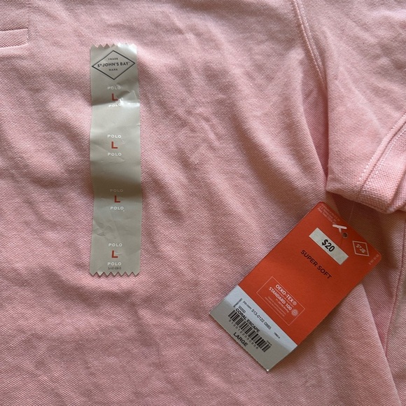 St. John's Bay Pink Polo Shirt - Picture 3 of 5